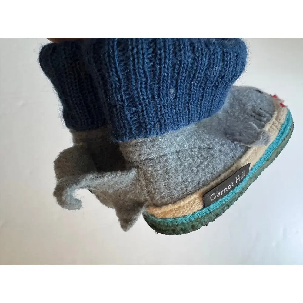 Garnet Hill wool shark slippers
